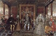 unknow artist Possibly after Lucas de Heere Allegory of the Tudor Succession oil painting reproduction